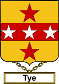 English Coat of Arms Shield Badge for Tye