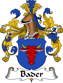 German Wappen Coat of Arms for Bader