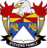 Coat of arms used by the Stevens family in the United States of America