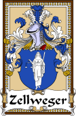 German Coat of Arms Wappen Bookplate  for Zellweger