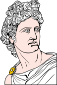 Gods and Goddesses Clipart image: Apollo Bust