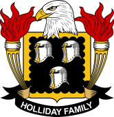 Coat of arms used by the Holliday family in the United States of America