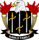 Coat of arms used by the Rawle family in the United States of America