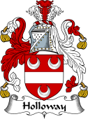 English Coat of Arms for the family Holloway