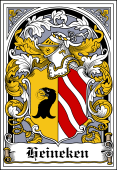 German Wappen Coat of Arms Bookplate for Heineken