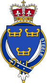 British Garter Coat of Arms for Steele (Scotland)