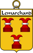 French Coat of Arms Badge for Lemarchand (Marchand le)