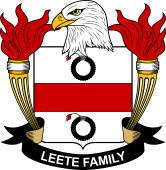 Coat of arms used by the Leete family in the United States of America