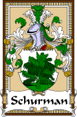 German Coat of Arms Wappen Bookplate  for Schurman