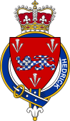Families of Britain Coat of Arms Badge for: Hedrick (Scotland)