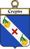 French Coat of Arms Badge for Crepin