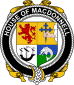 Irish Coat of Arms Badge for the MACDONNELL (of the Glens) family