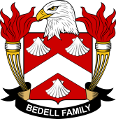 Coat of arms used by the Bedell family in the United States of America