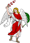 Angel Holding Flaming Sword and Palm