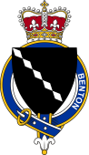 Families of Britain Coat of Arms Badge for: Benton (England)