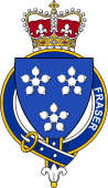 British Garter Coat of Arms for Fraser (Scotland)