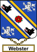 English Coat of Arms Shield Badge for Webster