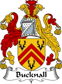 English Coat of Arms for Bucknall or Bucknell