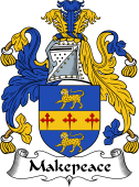 English Coat of Arms for the family Makepeace