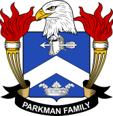 Coat of arms used by the Parkman family in the United States of America