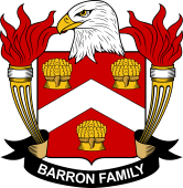 Coat of arms used by the Barron family in the United States of America