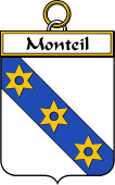 French Coat of Arms Badge for Monteil