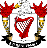 Coat of arms used by the Everest family in the United States of America