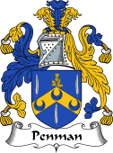 English Coat of Arms for the family Penman (Gibraltar)