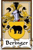 German Coat of Arms Wappen Bookplate  for Beringer
