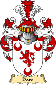 English Coat of Arms (v.23) for the family Dare