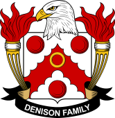 Coat of arms used by the Denison family in the United States of America