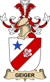 Republic of Austria Coat of Arms for Geiger (de Klingenberg)