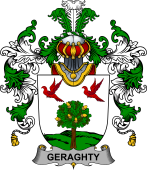 Irish Family Coat of Arms (v.25b) Geraghty or McGarrity