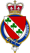 British Garter Coat of Arms for Harvey (England)