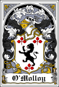 Irish Coat of Arms Bookplate for O'Molloy