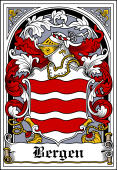 Danish Coat of Arms Bookplate for Bergen