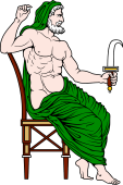 Gods and Goddesses Clipart image: Cronos Holding Scythe