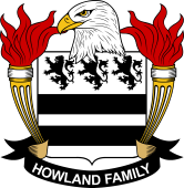 Coat of arms used by the Howland family in the United States of America