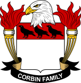 Coat of arms used by the Corbin family in the United States of America
