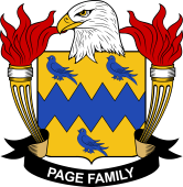 Coat of arms used by the Page family in the United States of America