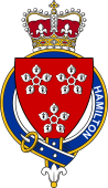 British Garter Coat of Arms for Hamilton (Scotland)