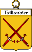 French Coat of Arms Badge for Taillandier
