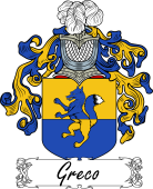Araldica Italiana Coat of arms used by the Italian family Greco