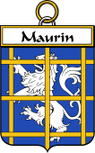 French Coat of Arms Badge for Maurin