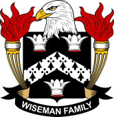 Coat of arms used by the Wiseman family in the United States of America