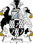 English Coat of Arms for the family Alfrey