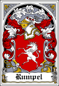 German Wappen Coat of Arms Bookplate for Rumpel