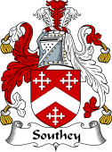 English Coat of Arms for the family Southey