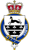 British Garter Coat of Arms for Palmer (England)