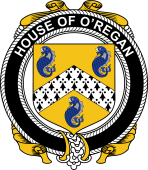 Irish Coat of Arms Badge for the O'REGAN family
